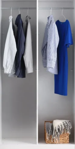 Garderobeskab VIBY 101x200 2 låger hvid