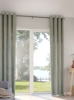 Gardin ANHOLT 1x140x300 støvet grøn