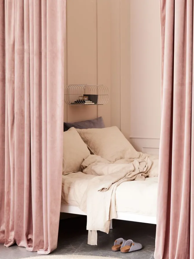 Gardin AUSTRA 1x140x300 velour rosa