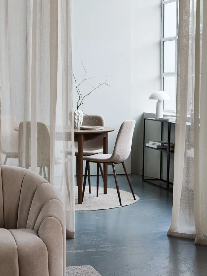 Gardin BOLMEN 1x140x300 rynkeeffekt varm grå