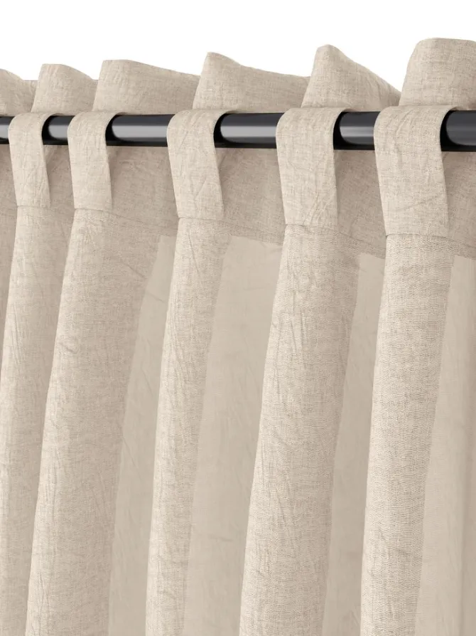 Gardin BOLMEN 1x140x300 rynkeeffekt varm grå