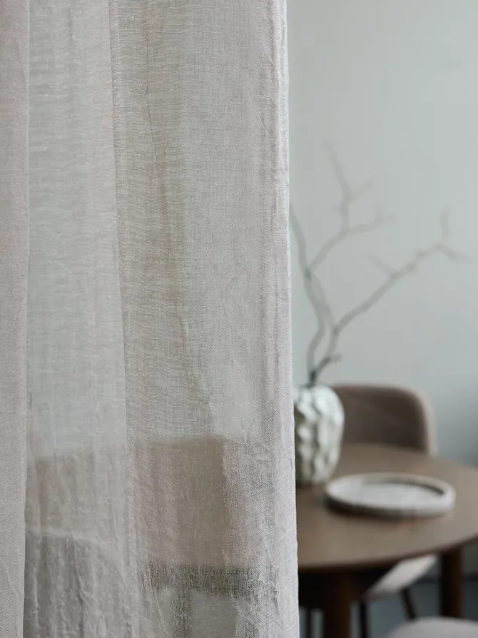 Gardin BOLMEN 1x140x300 rynkeeffekt varm grå