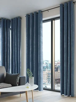 Gardin NESVATN 1x140x300 chenille blå