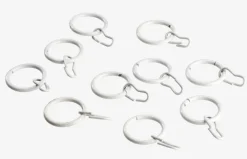 Gardinring Ø19mm 10 stk/pk hvid