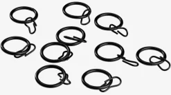 Gardinring Ø19mm 10 stk/pk sort