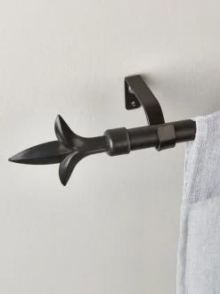 Gardinstang LILJA 19mm 90-160cm sort