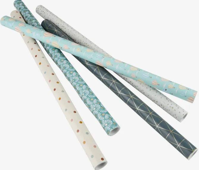 Gavepapir BAGGE B70xL600cm genanvendt assorteret