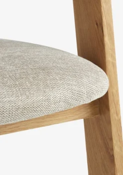 HARESKOV Ø129 bord eg + 4 BOVRUP stole eg/beige