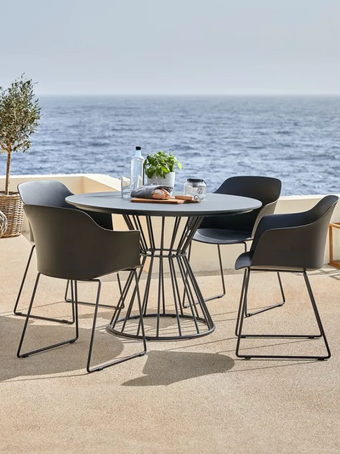 Havebord FAGERNES Ø110 grå