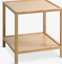 Hjørnebord OSTED 45x45 1 hylde bambus