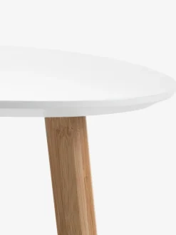 Hjørnebord TAPS 55x55 hvid/bambus