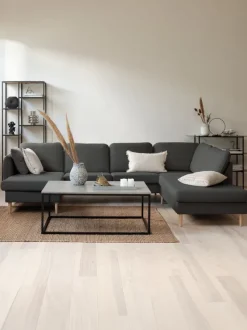 Hjørnesofa AARHUS højrevendt mørkegråt stof