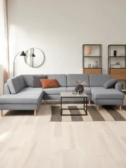 Hjørnesofa SVALBARD venstre lysegrå