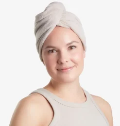 Hårturban SYA genanvendt polyester 2 stk. beige