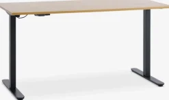 Hæve sænkebord SVANEKE 70x140 egefarve/sort