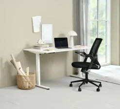 Hæve sænkebord SVANEKE 70x140 hvid