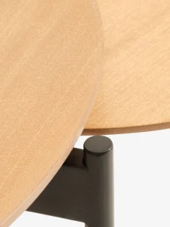 Indskudsborde BRABRAND Ø70/50 natur/sort 2 stk.