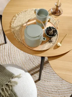 Indskudsborde BRABRAND Ø70/50 natur/sort 2 stk.