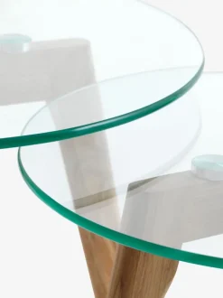 Indskudsborde FALSLED Ø50/40 glas/eg 2 stk.