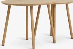 Indskudsborde MUNKEBO Ø55/Ø45 egefarve 2 stk.