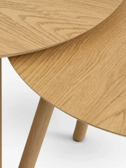 Indskudsborde MUNKEBO Ø55/Ø45 egefarve 2 stk.