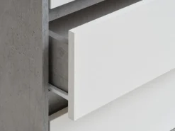 Kommode BILLUND 3+3 skuffer hvid/beton