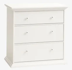 Kommode FREDENSBORG 3 skuffer hvid