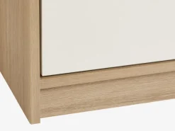Kommode JENSLEV 4 skuffer 1 låge eg/hvid