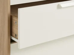 Kommode JENSLEV 4 skuffer eg/hvid