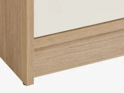 Kommode JENSLEV 4 skuffer eg/hvid