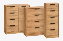 Kommode JENSLEV 4 skuffer 1 låge eg