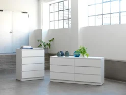 Kommode LIMFJORDEN 3+3 skuffer hvid