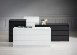 Kommode LIMFJORDEN 4 skuffer hvid