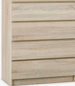 Kommode LIMFJORDEN 4 skuffer lys egefarve