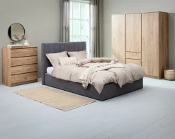 Kommode LIMFJORDEN 4 skuffer lys egefarve