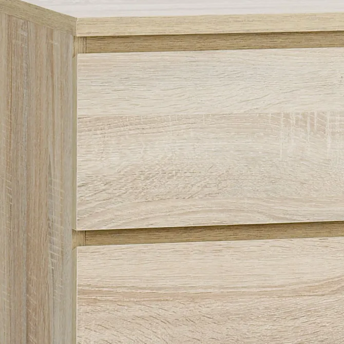 Kommode LIMFJORDEN 3+3 skuffer lys egefarve