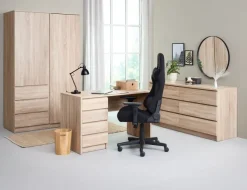 Kommode LIMFJORDEN 3+3 skuffer lys egefarve