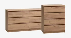 Kommode LIMFJORDEN 4 skuffer eg naturfarve