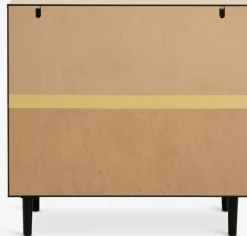 Kommode ODENSE 3 skuffer egefarve/sort