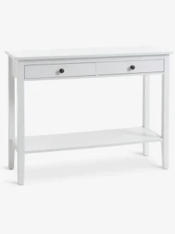 Konsolbord NORDBY 40x110 2 skuffer 1 hylde hvid