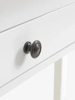 Konsolbord NORDBY 40x110 2 skuffer 1 hylde hvid