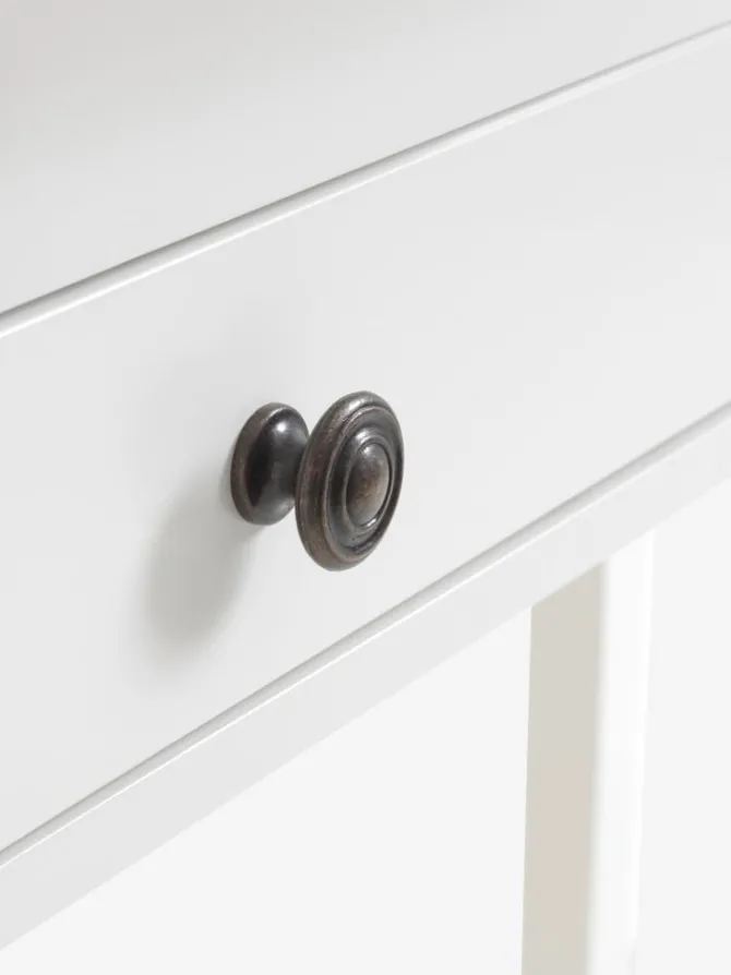 Konsolbord NORDBY 40x110 2 skuffer 1 hylde hvid