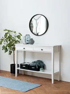 Konsolbord NORDBY 40x110 2 skuffer 1 hylde hvid