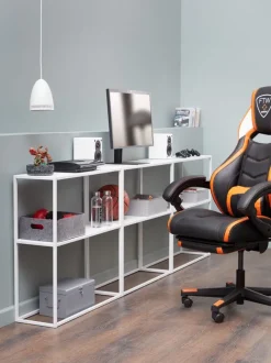 Konsolbord VIRUM 26x80 m/hylde hvid