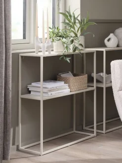 Konsolbord VIRUM 26x80 m/hylde beige