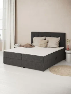 Kontinentalseng 180x200 PLUS C40 m/opbevaring Grå-40