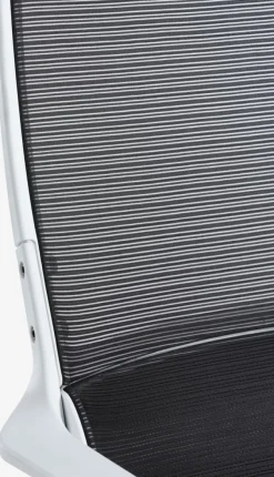 Kontorstol HEDENSTED sort stof/hvid