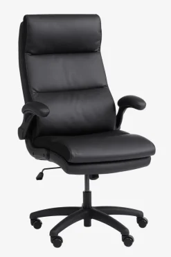 Kontorstol KASTBJERG sort kunstlæder