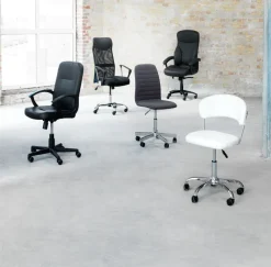 Kontorstol TAMDRUP memory foam sort kunstlæder