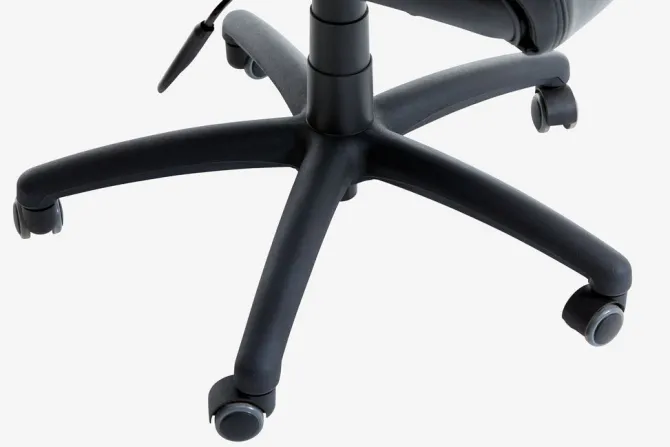 Kontorstol TJELE sort kunstlæder/sort